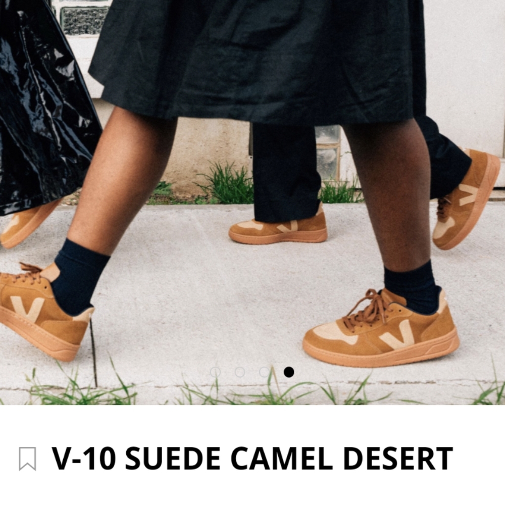 Veja V10, size 41 women's, camel suede/leather